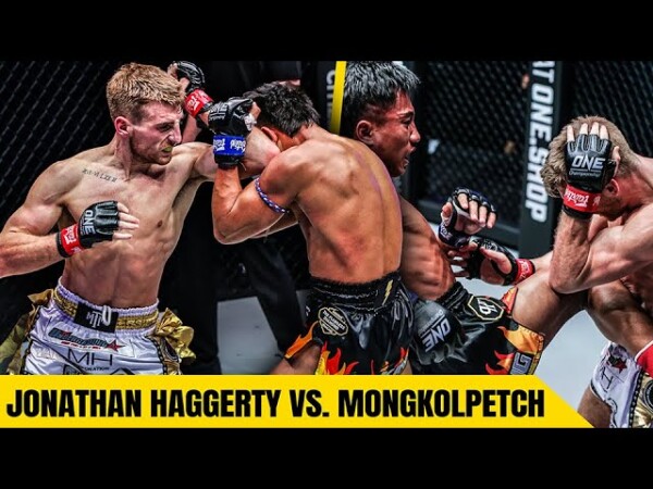Hard Hitting Muay Thai Fight  Jonathan Haggerty vs. Mongkolpetch