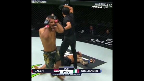 Starting with a BANG  Hussein Salem debuts with a first round KO of Walter Cogliandro!