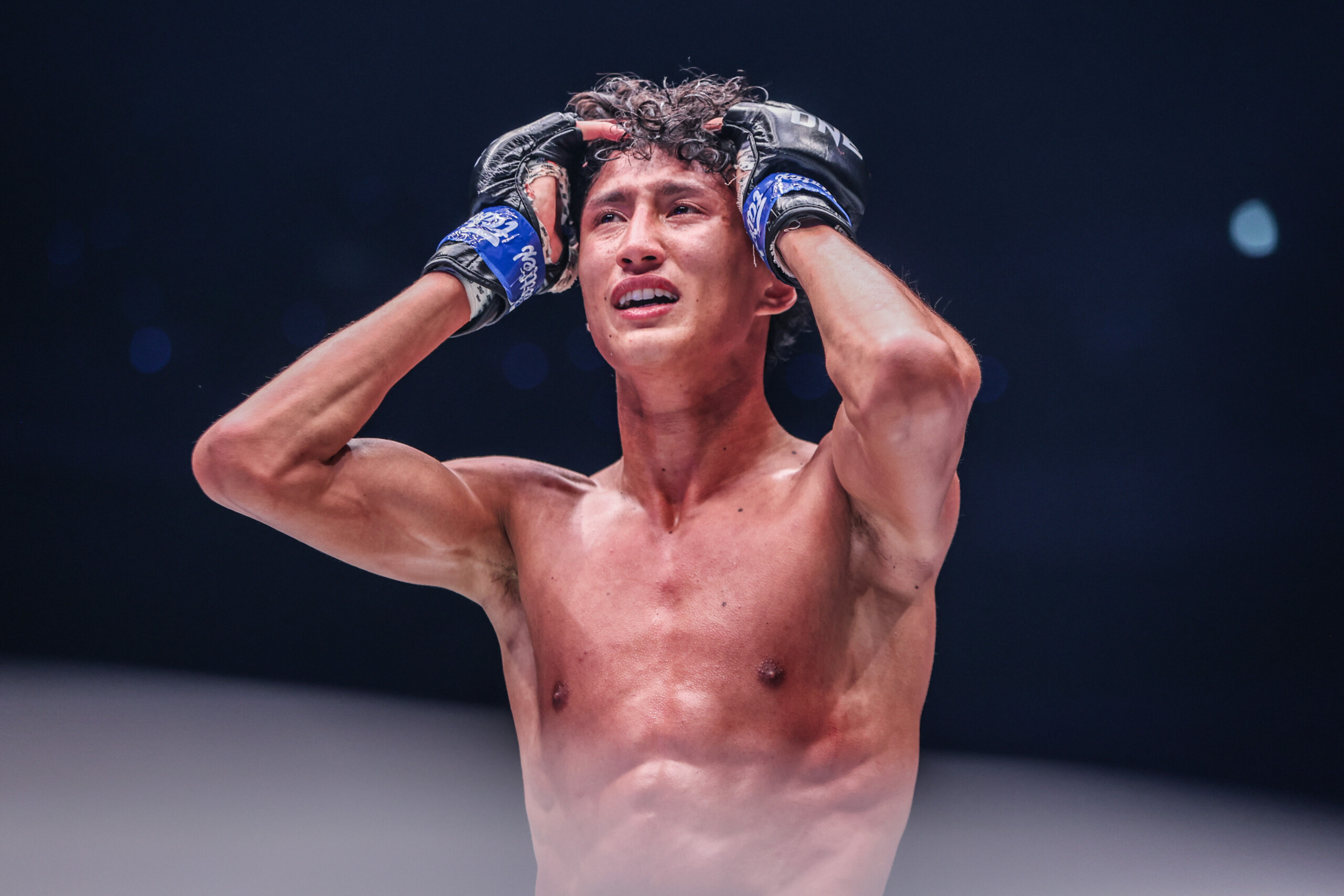 Nabil Anane during his clash against Superlek at ONE 172.