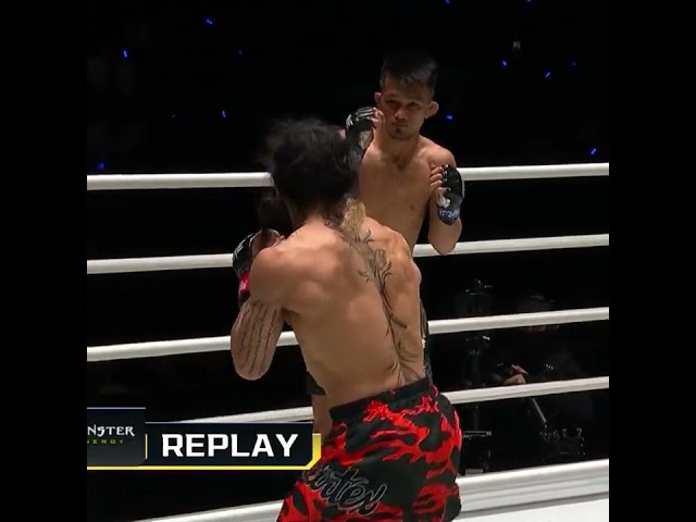 BULLSEYE  Enkh Orgil Baatarkhuu lands the spinning wheel kick!