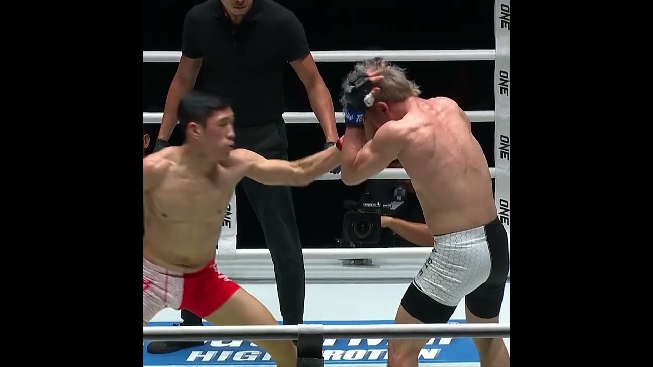 GUT CHECK  Jang Seon Gyu shuts down Katsuaki Aoyagi in our opening bout at ONE Friday Fights 100!