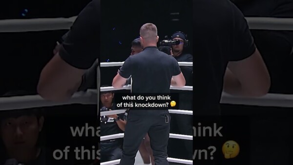 Out of nowhere  What’s your take – knockdown or not?