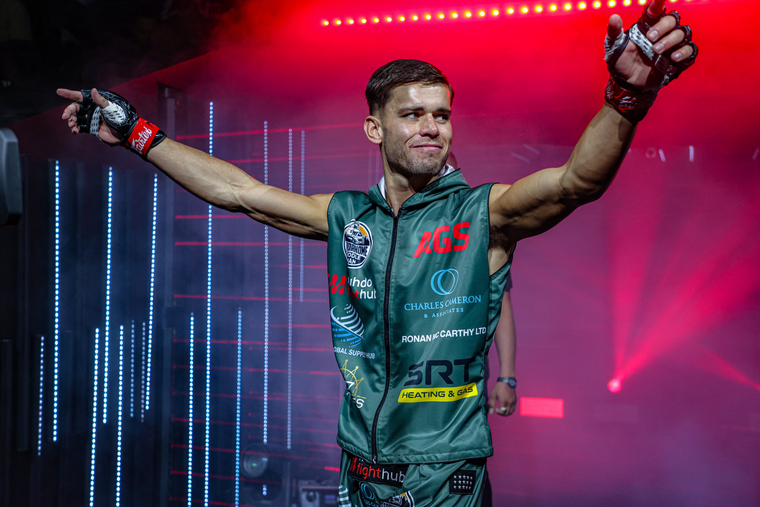 George Jarvis makes the walk to the ring at ONE Fight Night 30.