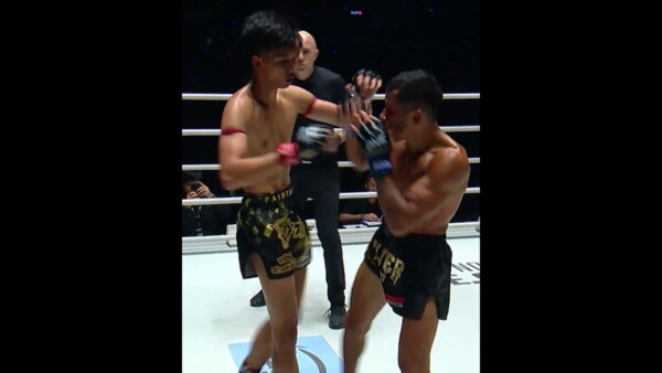 CHAOS erupted in the fiery Muay Thai scrap between Aliff and Walter Goncalves