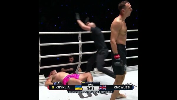 Roman Kryklia destroys three time WBC Heavyweight Muay Thai World Champion Lyndon Knowles!