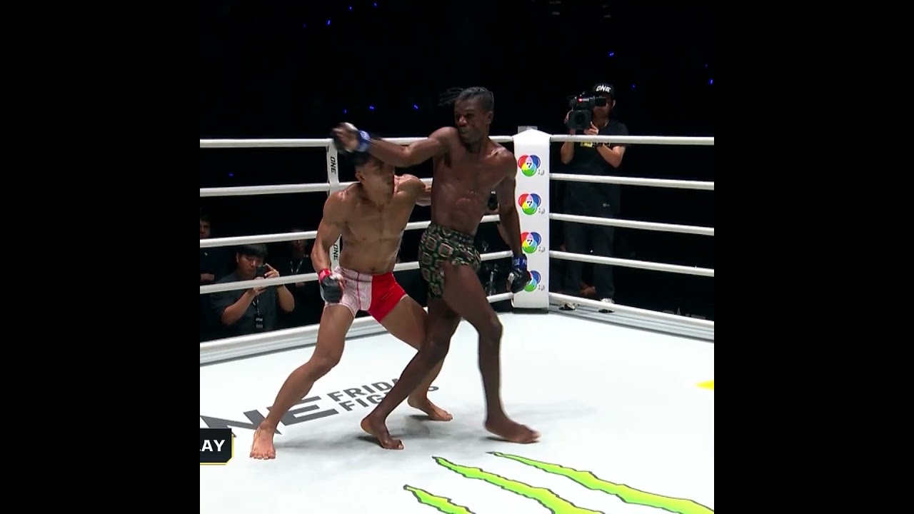 WATCH OUT ️ Edson Machavane busts open Fritz Biagtan with a spinning back elbow for the TKO!