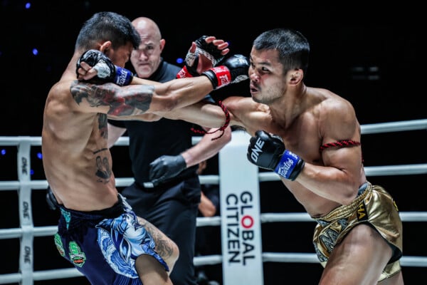 Kongthoranee Sor Sommai and Nong O Hama trade punches at ONE Fight Night 31