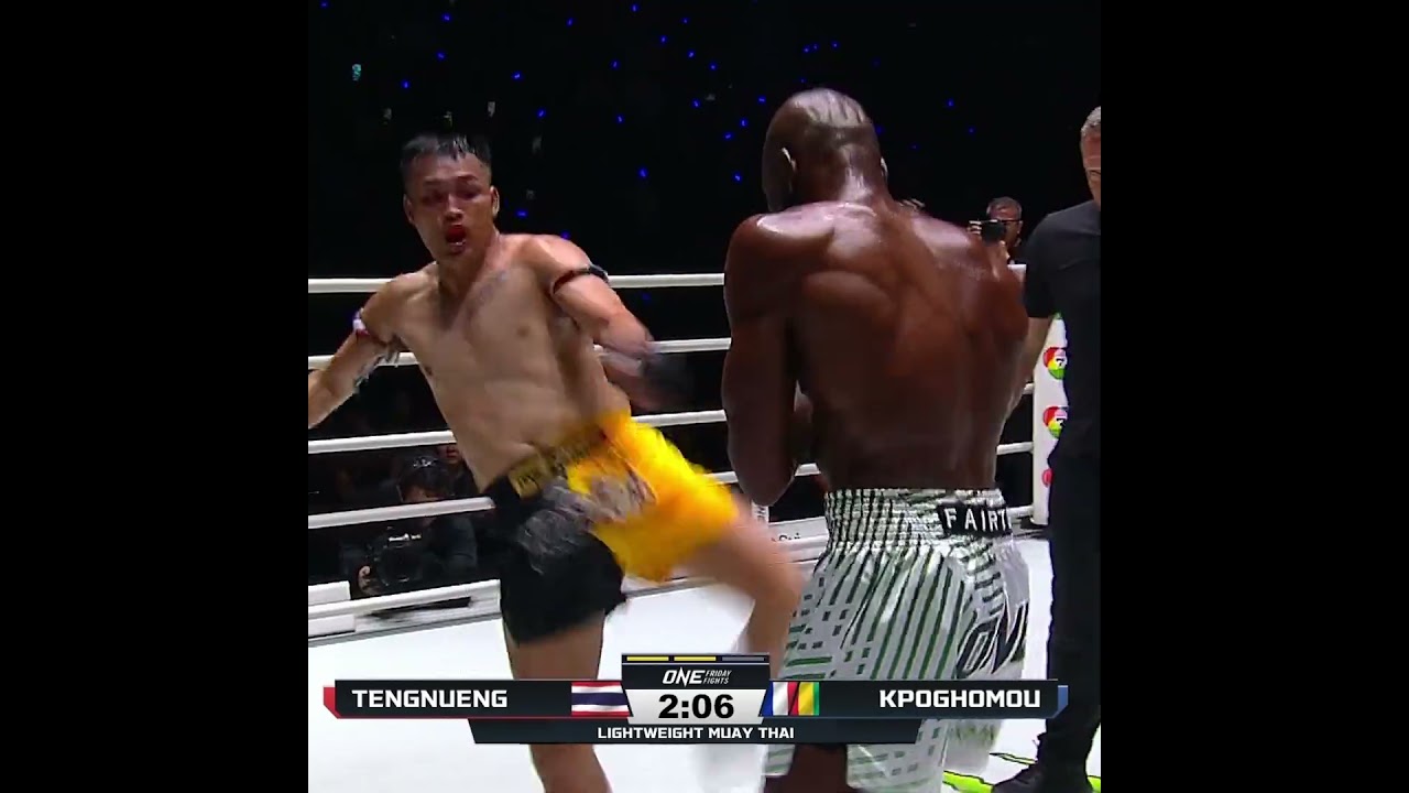 Came back STRONGER  Tengnueng keeps his streak alive with a left hand KO over Germain Kpoghomou!