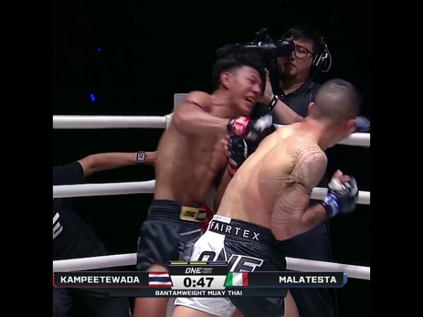 NEVER ENDING flurry  Alessio Malatesta overwhelms Kampeetewada for an emphatic second round KO!