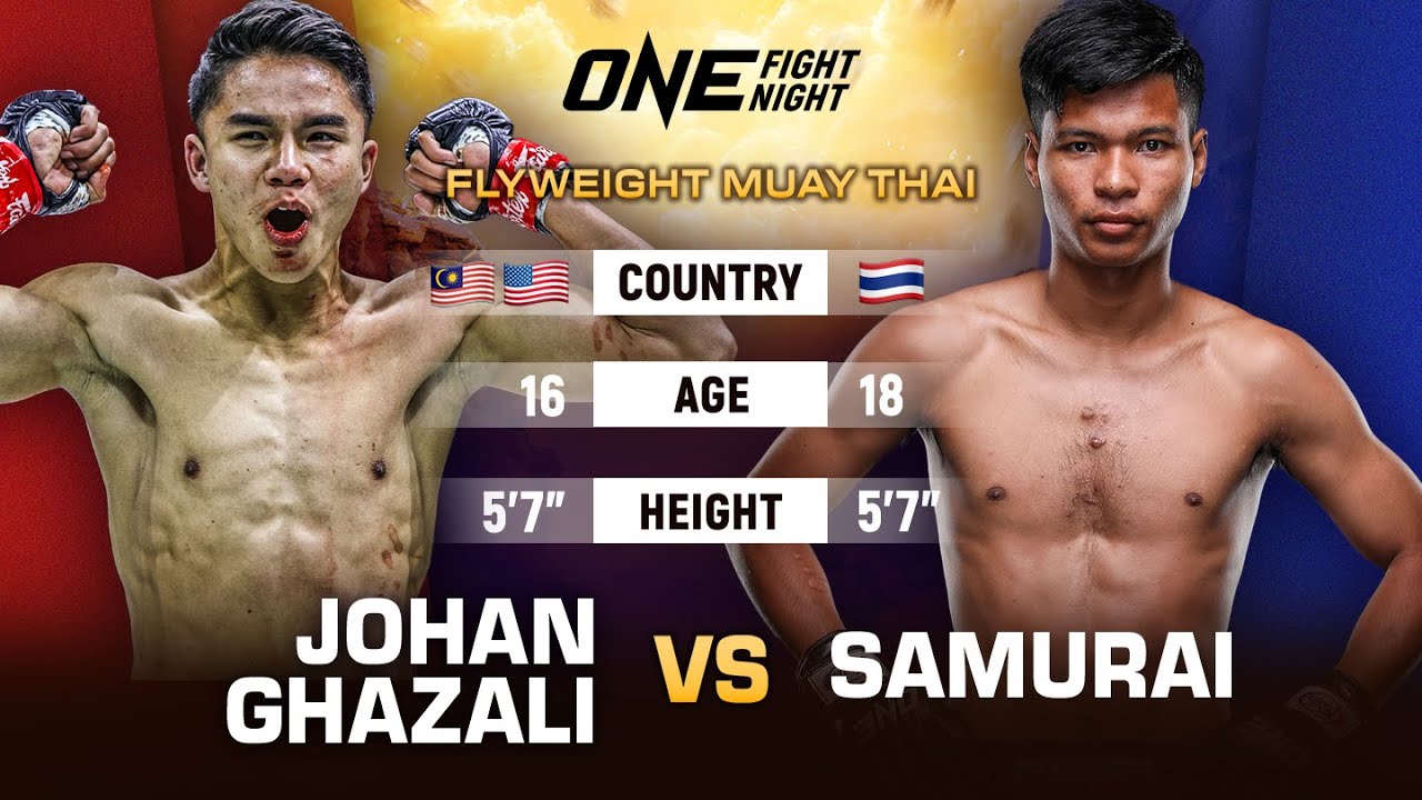 NO Commentary  Intense Muay Thai Scrap  Johan Ghazali vs. Samurai