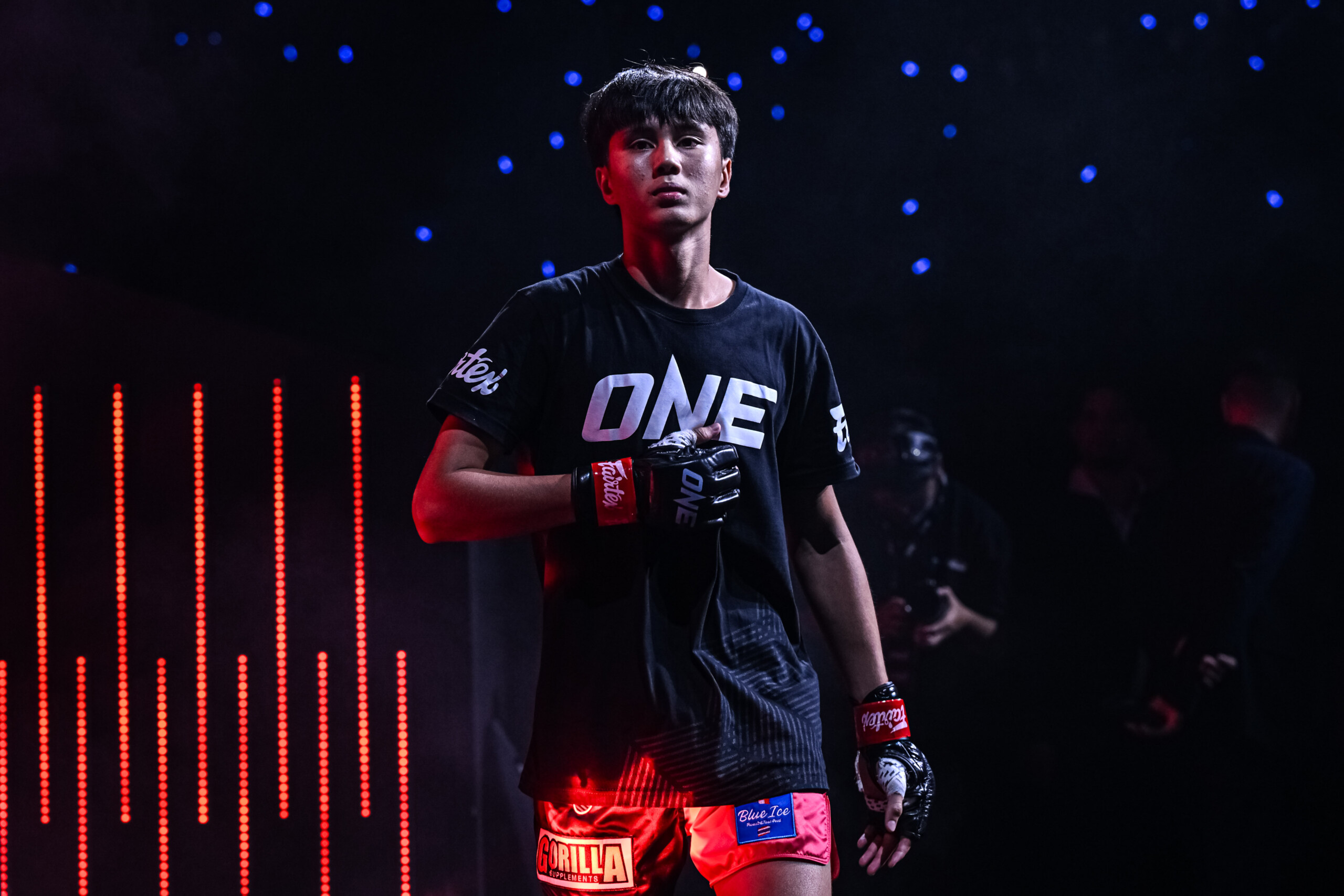 Yonis Anane walks to the ring before facing Liu Junchao at ONE Friday Fights 114