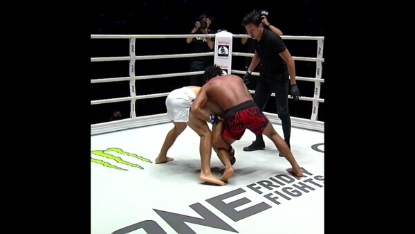 Out of nowhere  Harlysson Nunes landed a nasty upkick KO