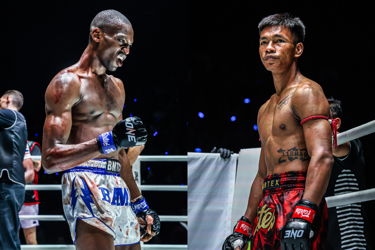 Muay Thai fighters Bampara Kouyate and Shadow Singha Mawynn