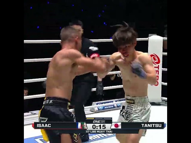 FLATTENED  19 year old Isaac Mohammed folds Haruyuki Tanitsu with a massive first round head kick!