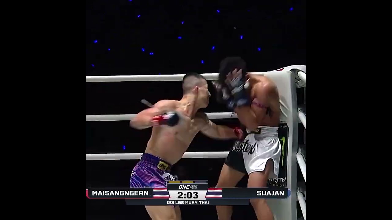 Down and OUT  Maisangngern KOs Suajan in a Muay Thai slugfest!