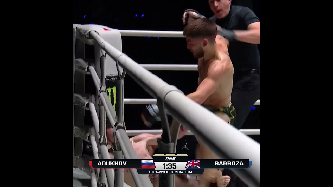 Ellis Badr Barboza comes back from a knockdown to stop Shamil Adukhov in the final minute!