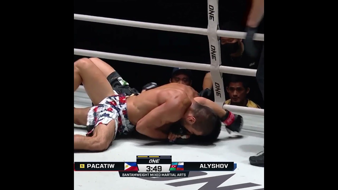 SLICK submission  Unbeaten star Elbek Alyshov taps out Jeremy Pacatiw in his ONE debut!