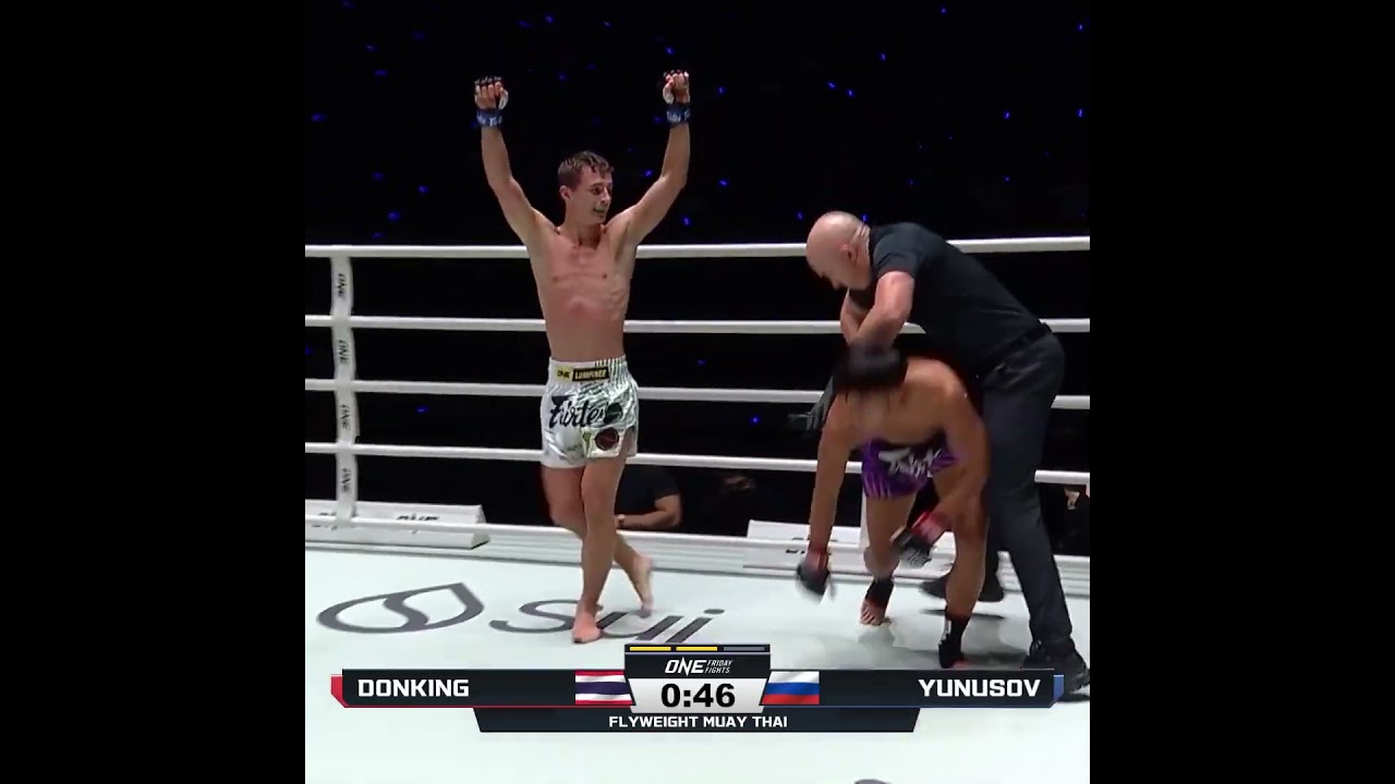 Keeping it light  Rustam Yunusov outduels Donking to improve to 5 0 on ONE Friday Fights!