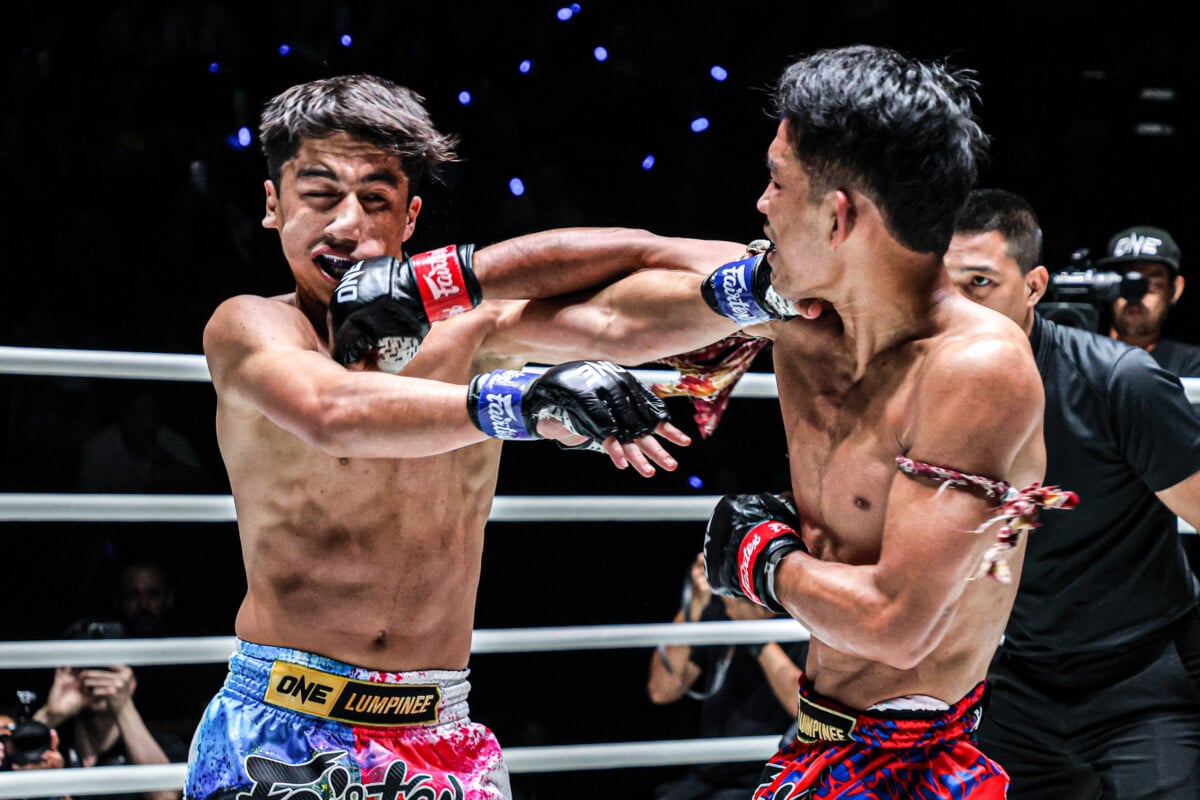 Lamsing connects with a thudding right hand on Khasan Salomov at ONE Friday Fights 129
