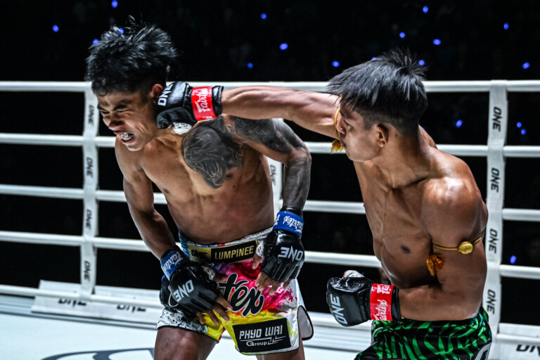 Songchainoi Kiatsongrit punches Salai Htan Khee Shein at ONE Friday Fights 130