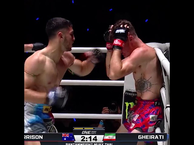 BRUTALITY  Parham Gheirati dominates Tyson Harrison for a second round KO!