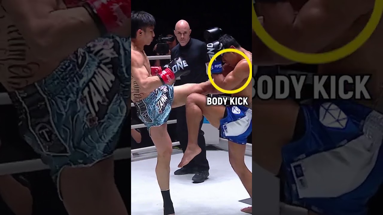 Tawanchai fakes the kick and lands the punch!