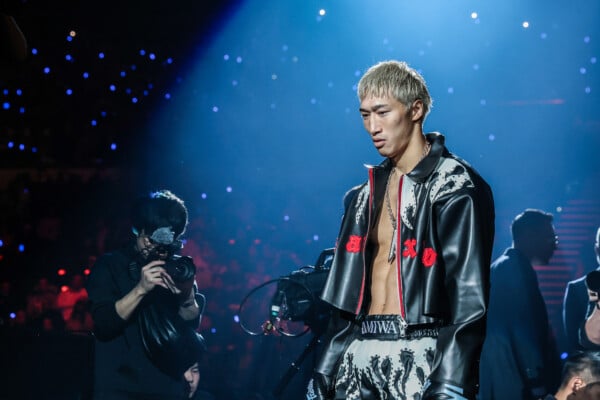 Rukiya Anpo walks into the ring at ONE 173