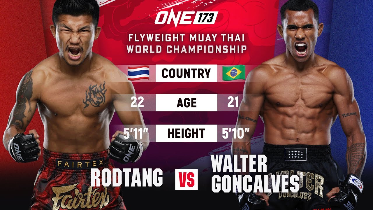 Rodtang vs. Walter Goncalves | CHAOTIC Muay Thai Brawl | Full Fight