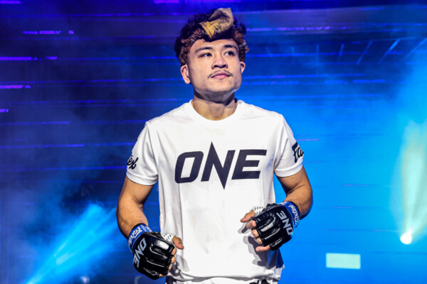 Jaosuayai Mor Krungthepthonburi walks into the ring ahead of his fight at ONE Friday Fights 137