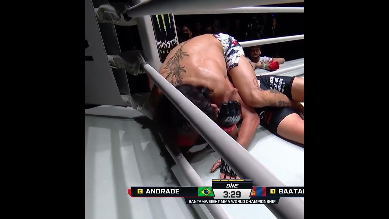 Enkh Orgil Baatarkhuu submits Fabricio Andrade and wins the ONE Bantamweight MMA World Title!
