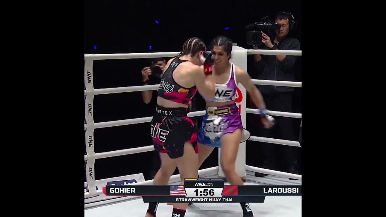 RIPPING to the body  Moroccan phenom Ichrak Laroussi debuts with a first round KO of Sarah Gohier!