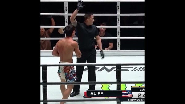 SHOCKING knockdown  Aliff drops Ramadan Ondash in the opening seconds of Round 3!