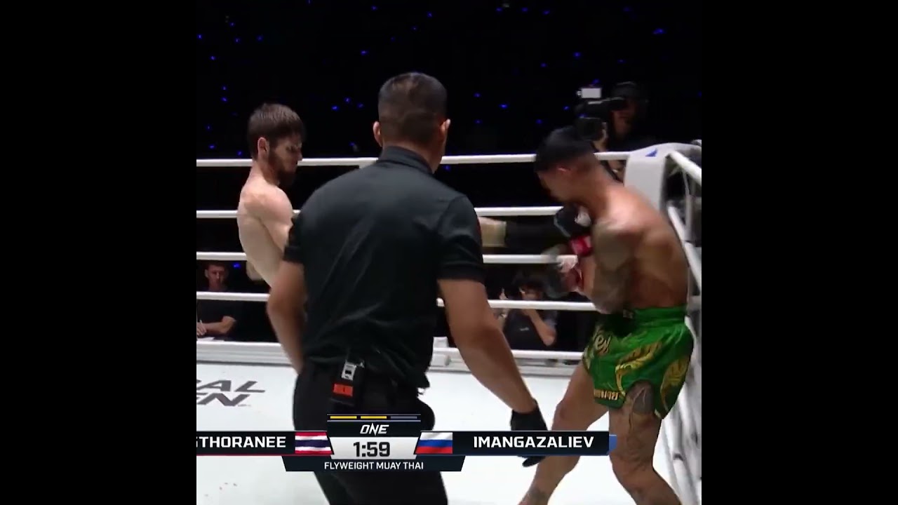 INSANITY  Asadula Imangazaliev styles on Kongthoranee to improve to 7 0 in ONE with 6 KOs!