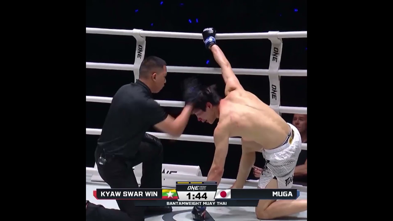 Myanmar STRONG  Kyaw Swar Win steamrolls Muga in his ONE Friday Fights debut!