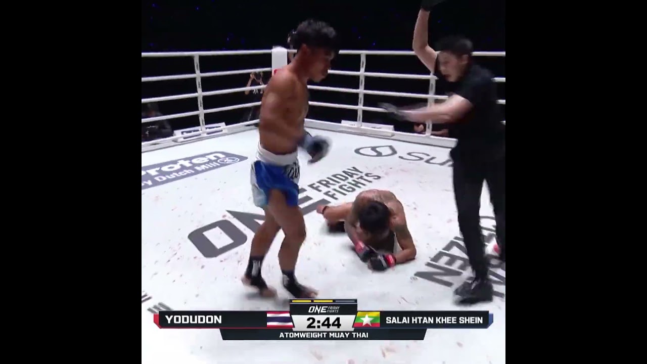 WILD brawl  Salai Htan Khee Shein KOs YodUdon in the opening seconds of Round 2!