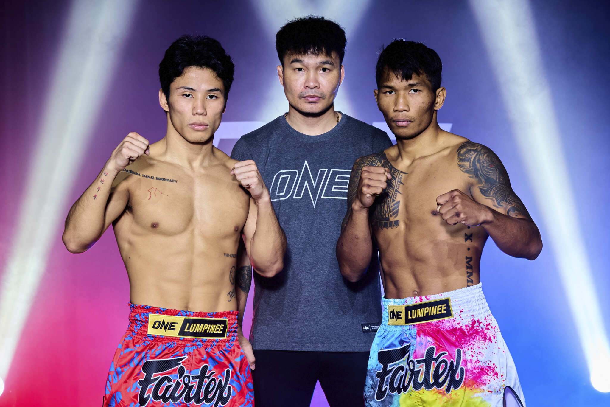 Muay Thai stars Komawut FA Group and Samingdam NF Looksuan face off ahead of ONE Friday Fights 141