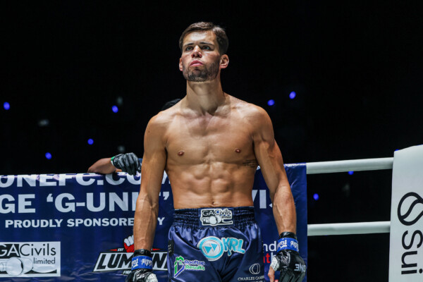 British Muay Thai star George Jarvis gets ready to fight in the ring