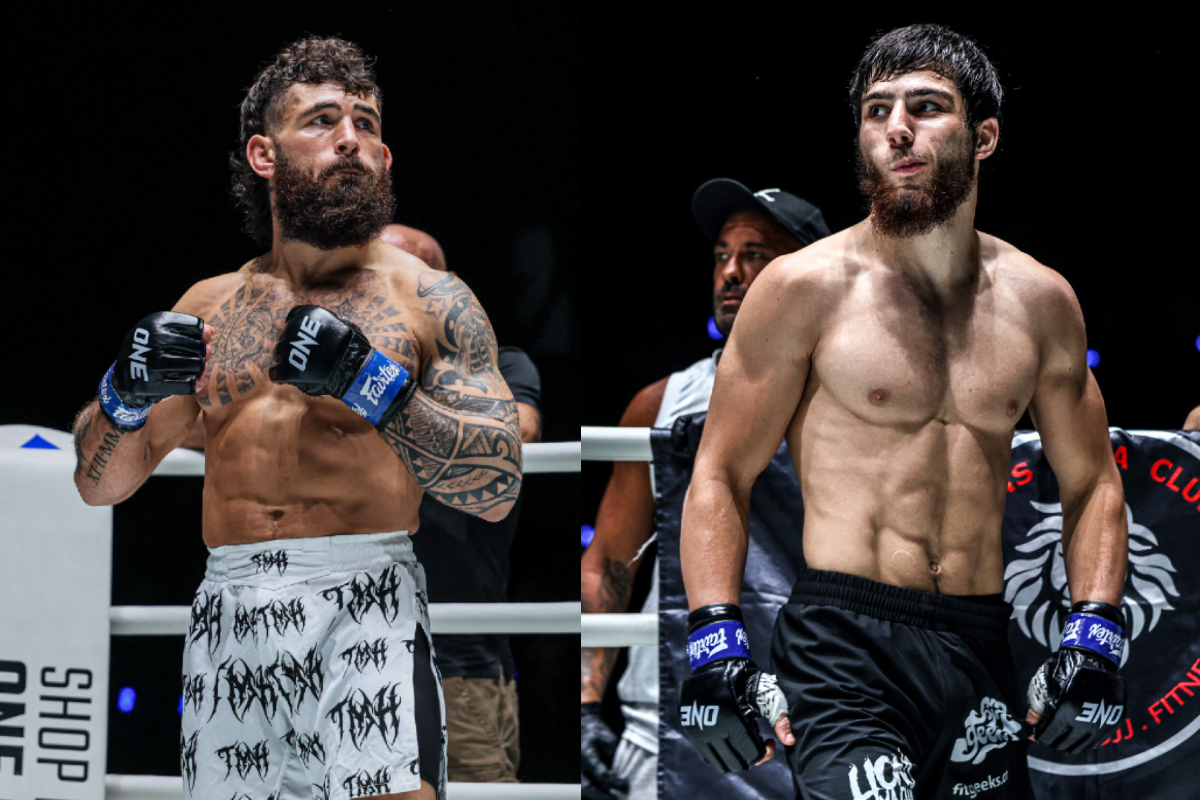 Split pictures of MMA fighters Chase Mann and Dhzabir Dzhabrailov