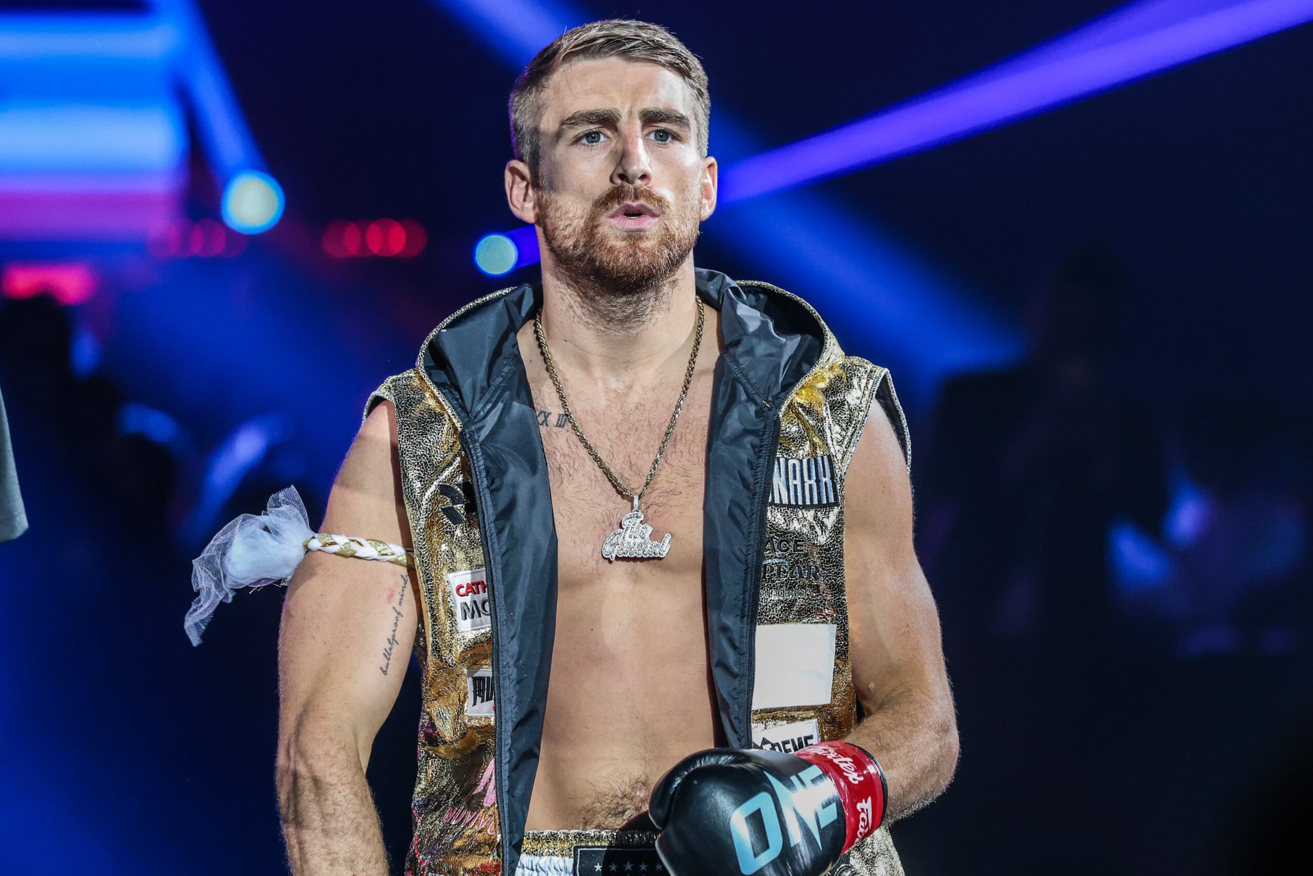 Jonathan Haggerty arrives for his clash against Yuki Yoza at ONE SAMURAI 1.