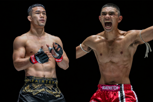 Muay Thai warriors in intense focus