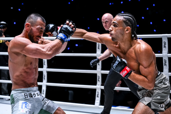 Kade Ruotolo hits Hiroyuki Tetsuka with a powerful shot at The Inner Circle on May 15