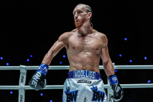 British kickboxer Ben Woolliss gets ready for his fight
