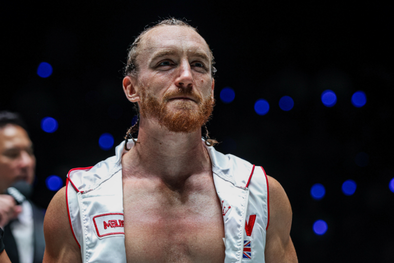 Ben Woolliss moments after he overcame John Lineker at ONE Fight Night 41.