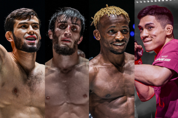 A photo collage featuring Sanzhar Zakirov, Ruslan Satiev, Bokang Masunyane, and Lee Seung Cheol