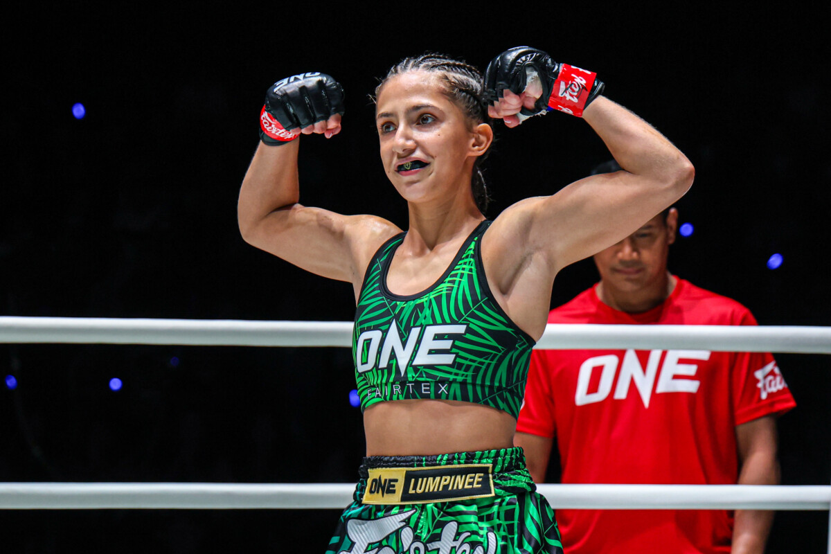 Olivia Bahsous poses ahead of her fight against Nonglek Krudamgym ONE Friday Fights 164