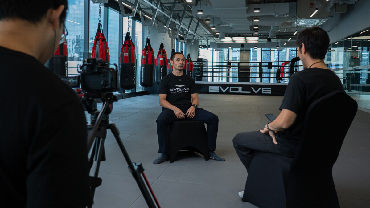 Sam A Gaiyanghadao sit down for an interview at The Inner Circle 23 open workout
