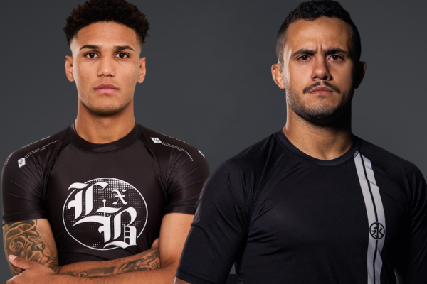 Meyram Maquine (L) and Ruan Alvarenga (R) square off at ONE Fight Night 46