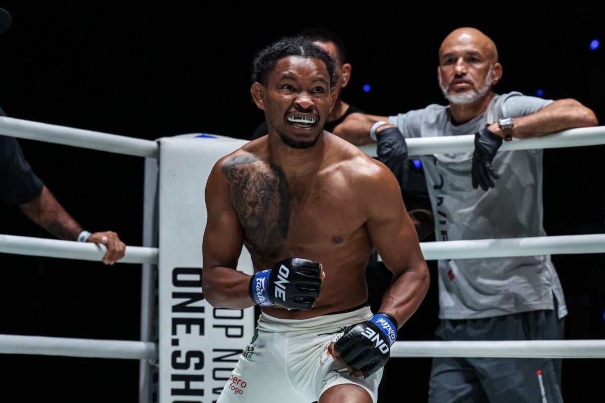Fabio Henrique moments before the action begins against Ryohei Kurosawa at ONE Fight Night 47