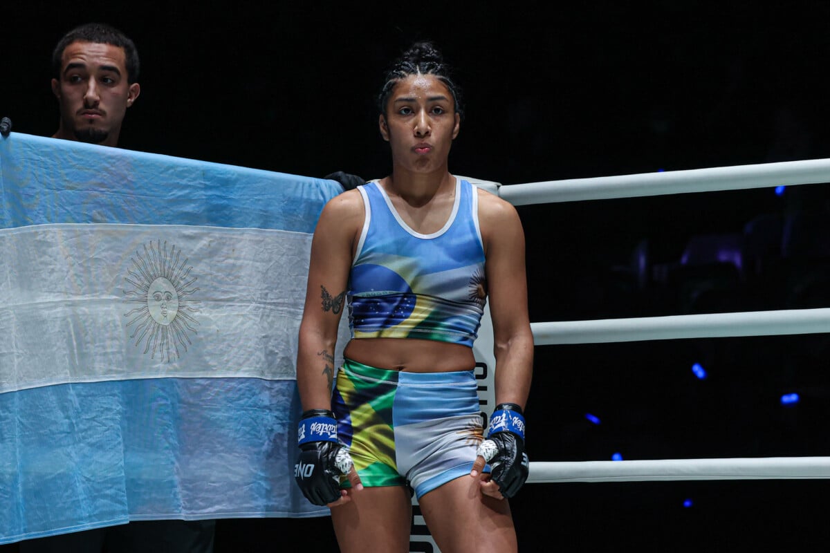 Macarena Aragon moments before her fight against Gabi Fujimoto at ONE Fight Night 47