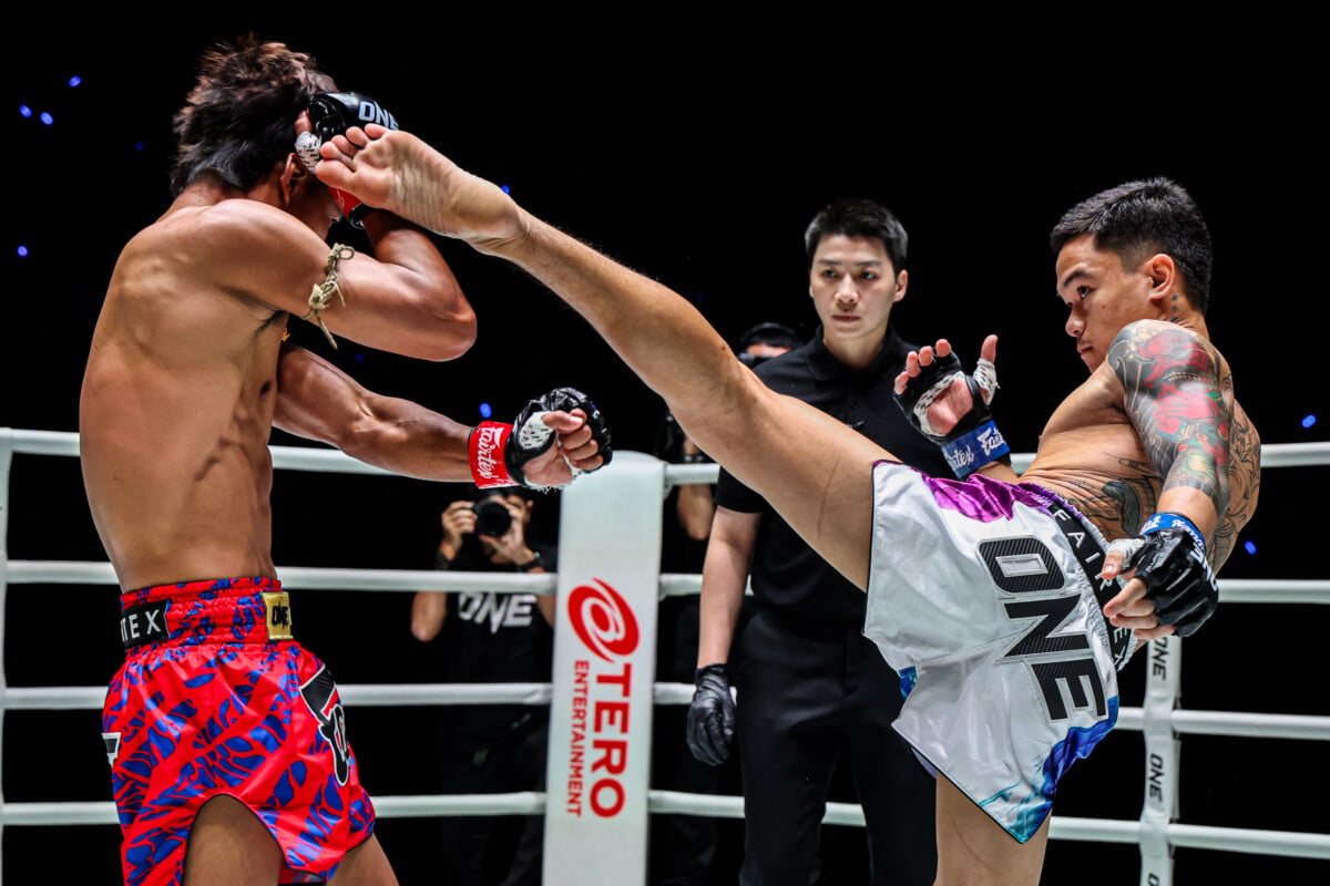 Hern lands a high kick at The Inner Circle 29